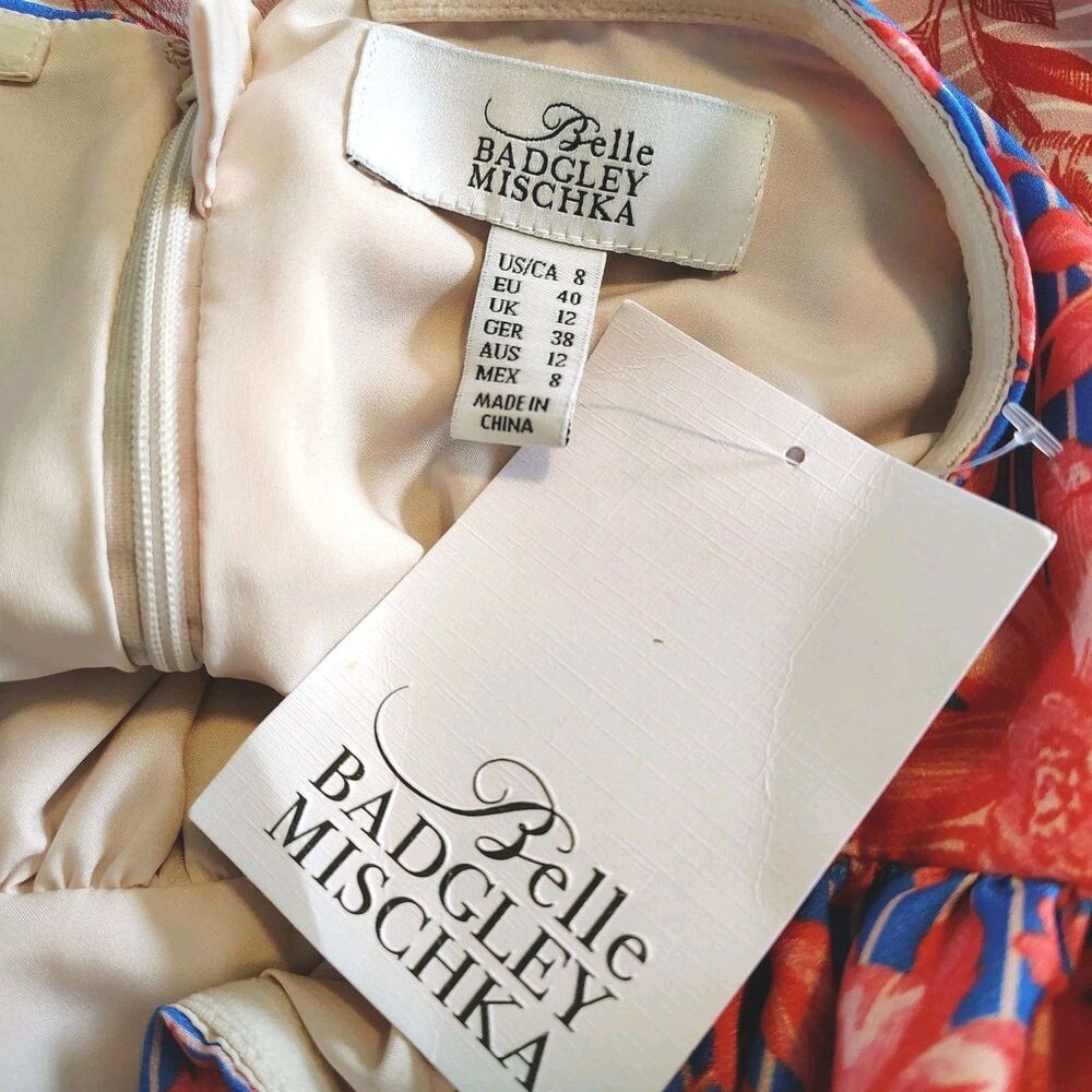 Badgley Mischka Womens Floral Halter Maxi Dress 8 Resort Vacation Boho NWT - Picture 6 of 13